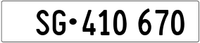 Trailer License Plate